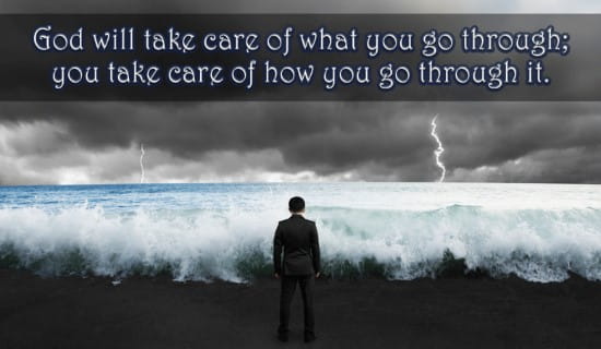 God will take care of what you go through ecard, online card