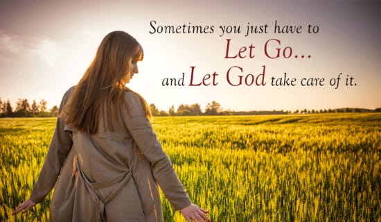 Let Go, and Let GOD ecard, online card