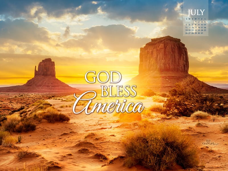July 2015 - God Bless America mobile phone wallpaper