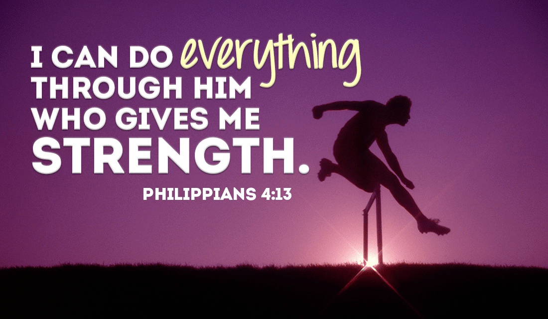 Anything is possible through GOD! - Philippians 4:13 ecard, online card