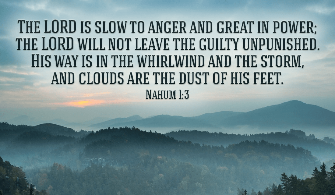 God will judge the Guilty - Nahum 1:3 ecard, online card