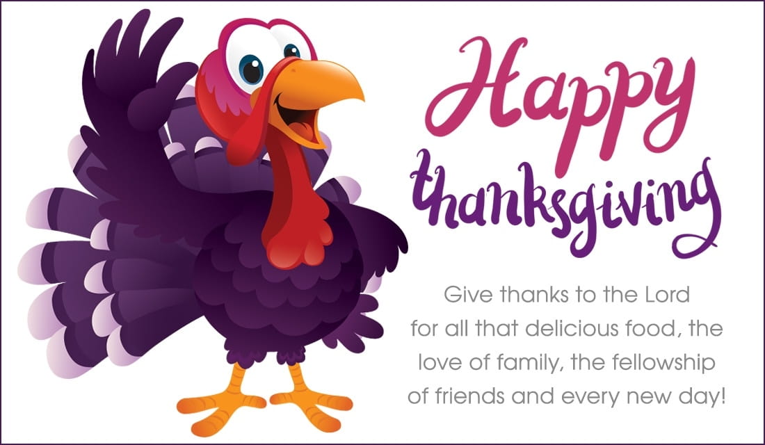 Happy Thanksgiving Cartoon Turkey ecard, online card