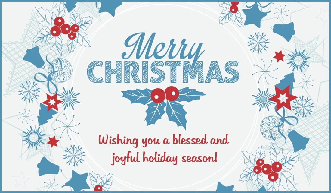 Wishing You Blessed Holiday Season ecard, online card