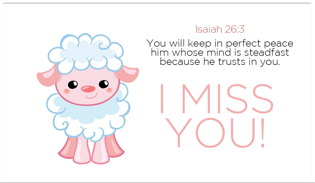Send this to someone you've been missing! - Isaiah 26:3 ecard, online card