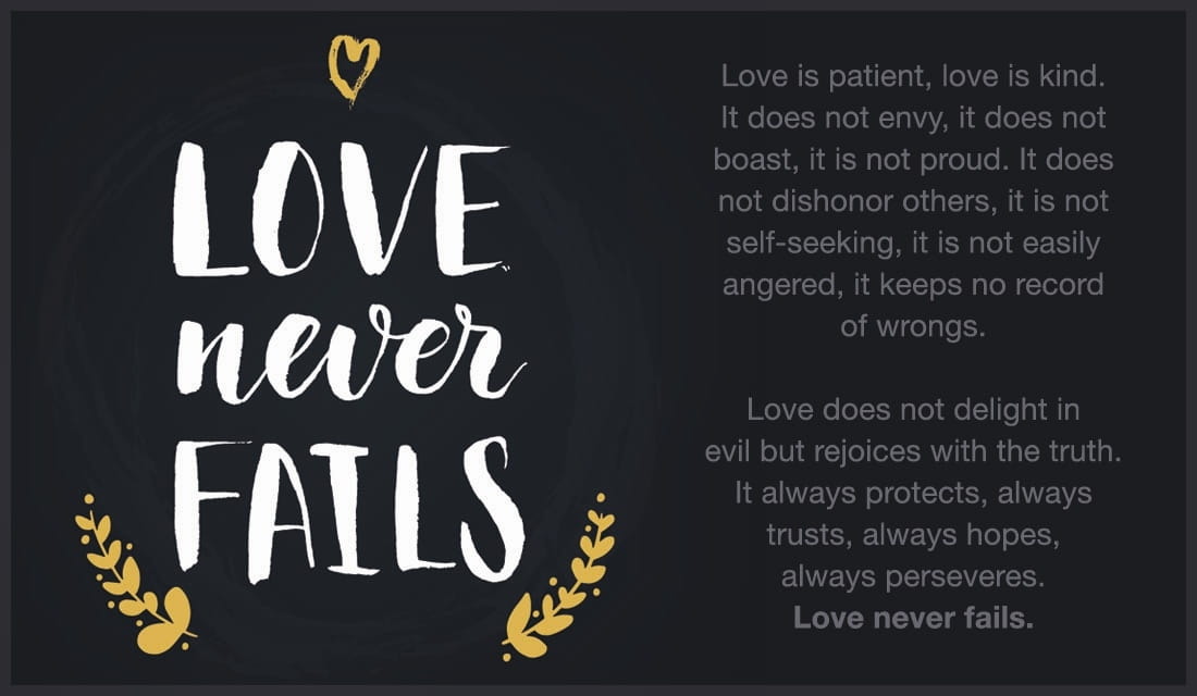Free Love Never Fails eCard - eMail Free Personalized Scripture Online