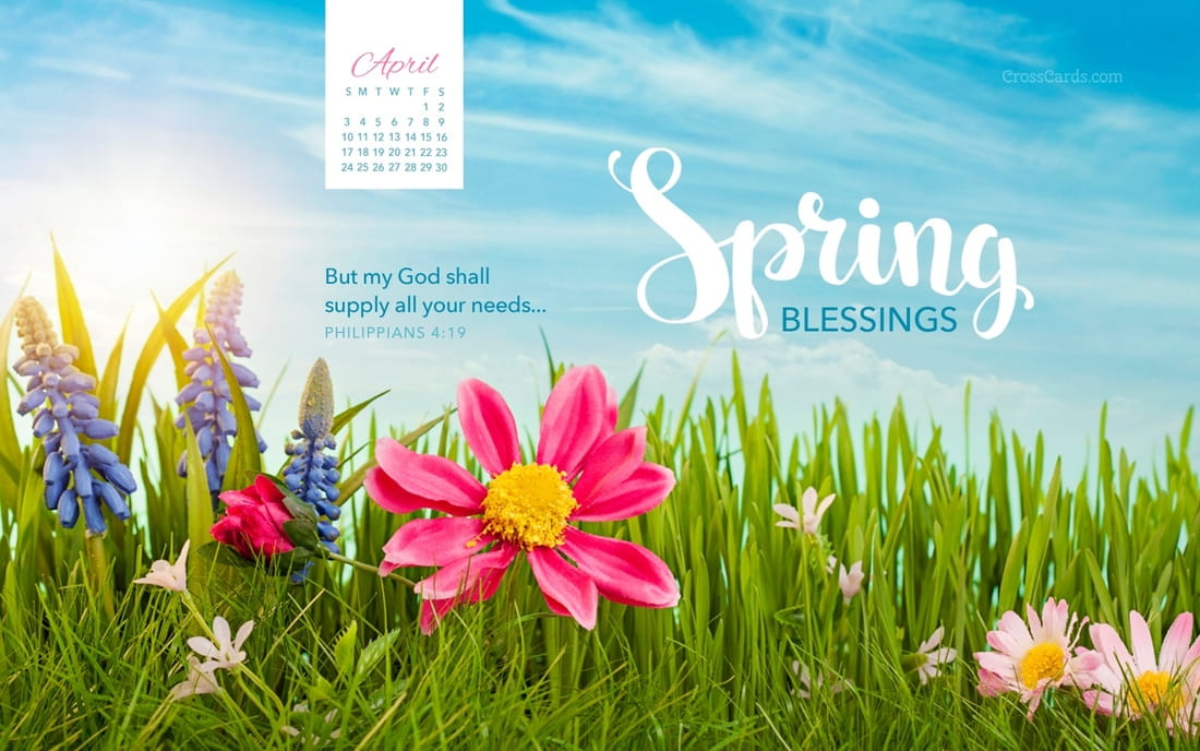 April 2016 - Spring Blessings mobile phone wallpaper
