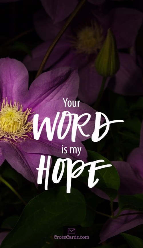 Your Word is My Hope - Phone Wallpaper and Mobile Background