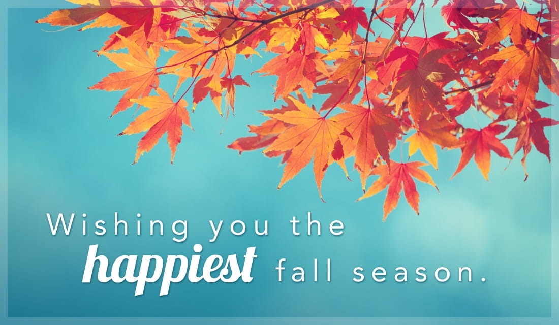 Wishing You the Happiest Autumn Season ecard, online card