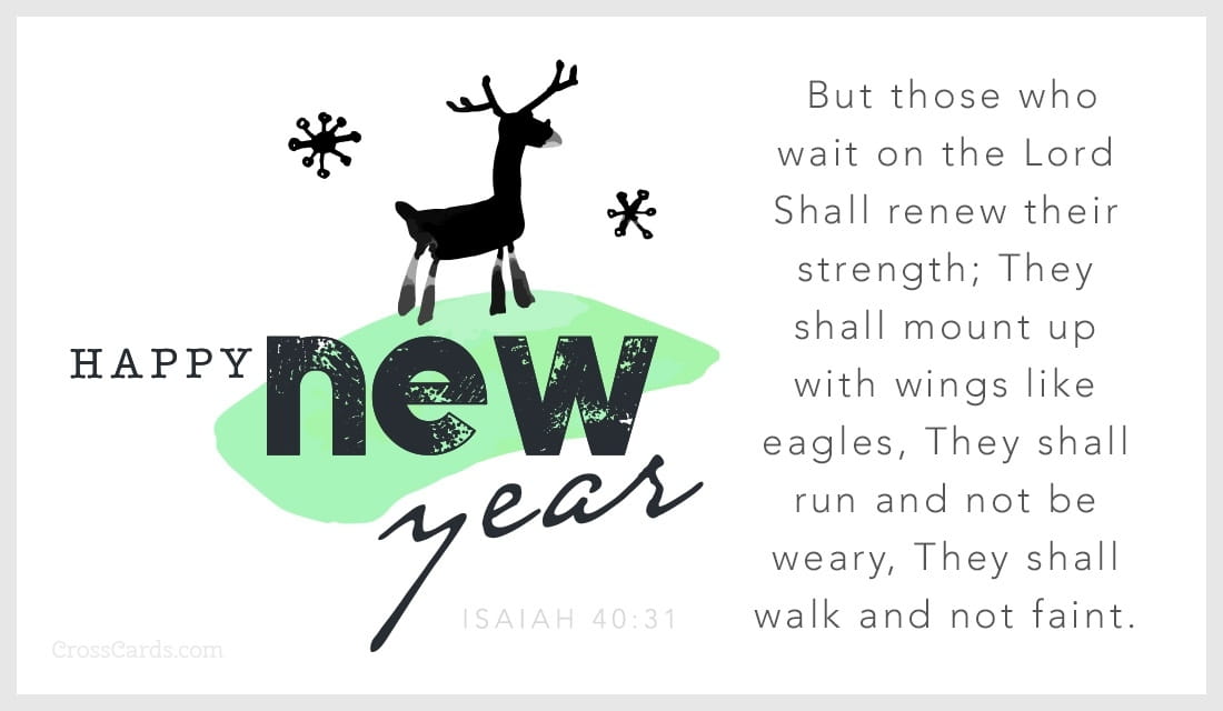 Happy New Year - Isaiah 40:31 ecard, online card