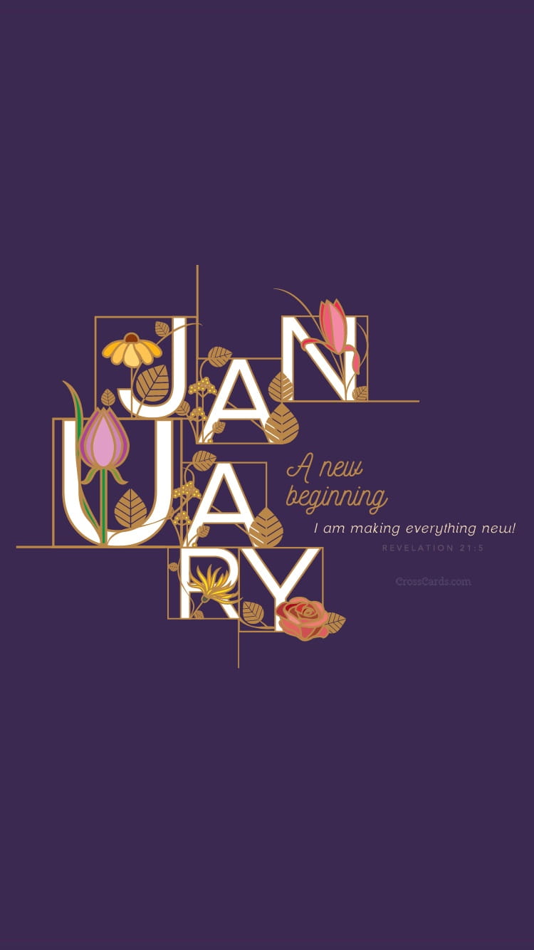 January 2017 - A New Beginning Desktop Calendar- Free January Wallpaper