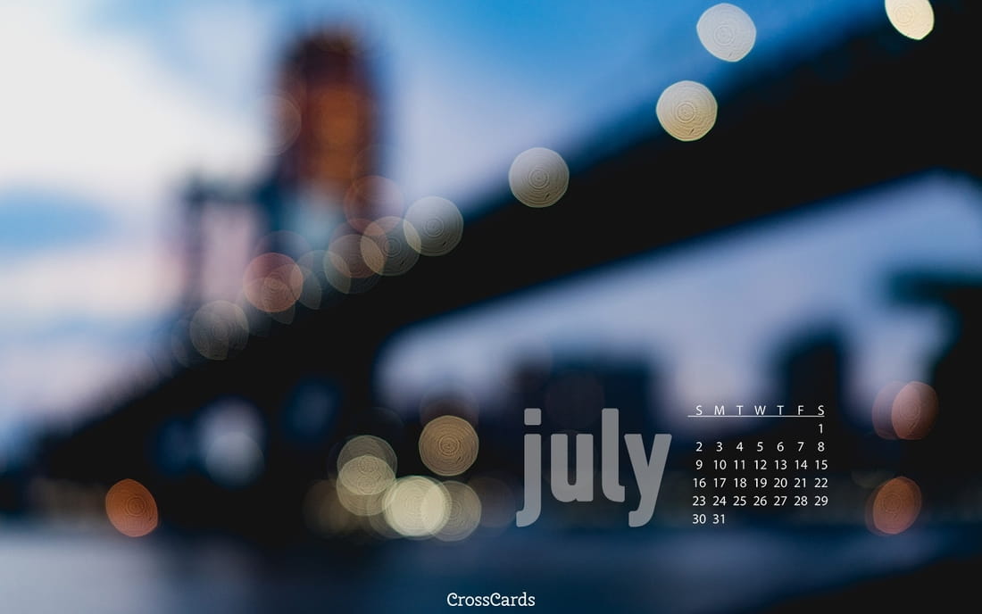 July 2017 - City Lights mobile phone wallpaper