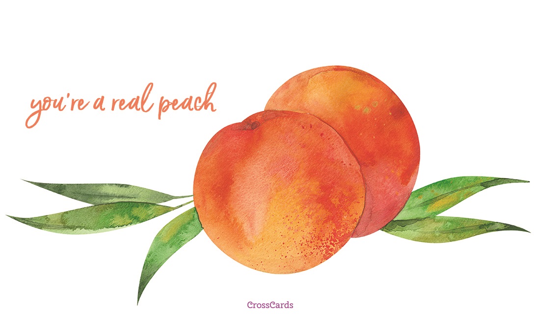 Free Happy Eat a Peach Day! (8/22) eCard eMail Free Personalized