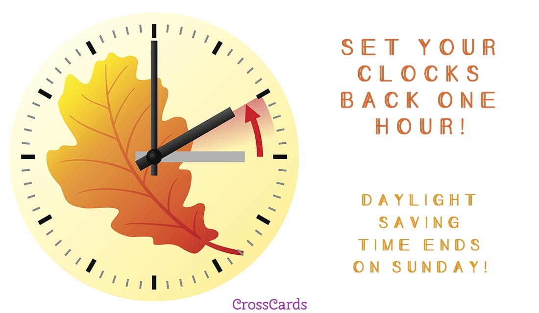 Set Your Clocks Back ecard, online card