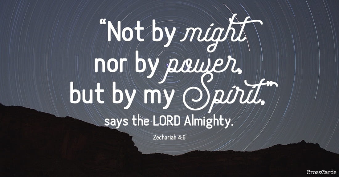 Zechariah 4:6 ecard, online card