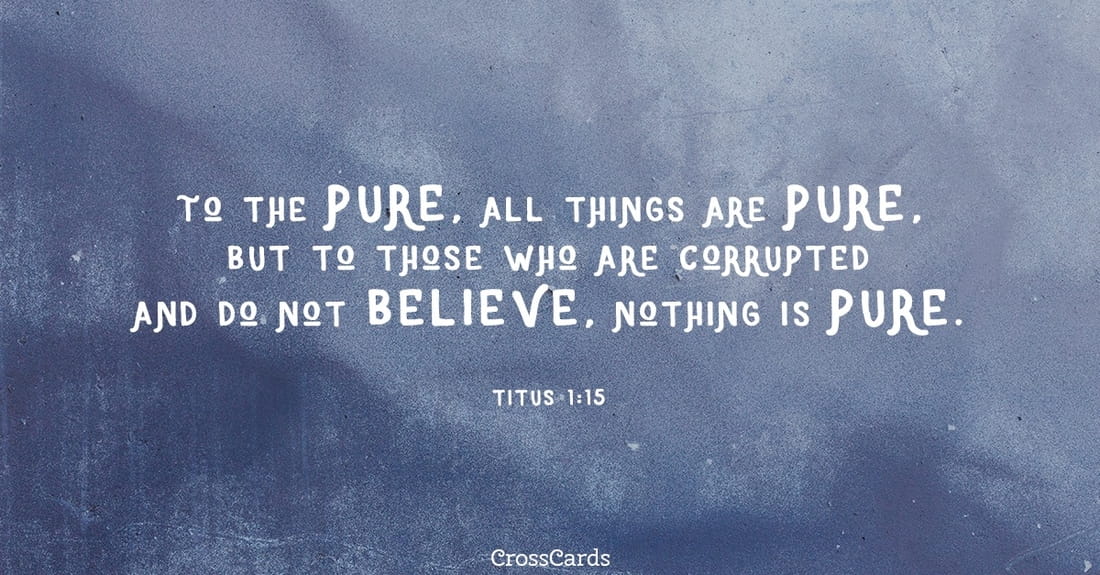 Titus 1:15 ecard, online card