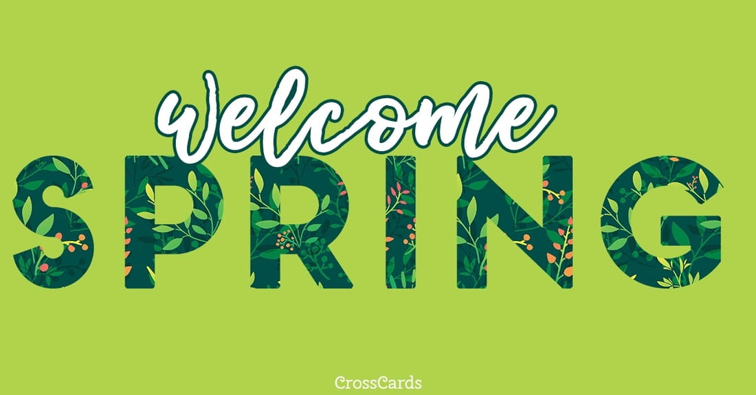 Welcome Spring ecard, online card