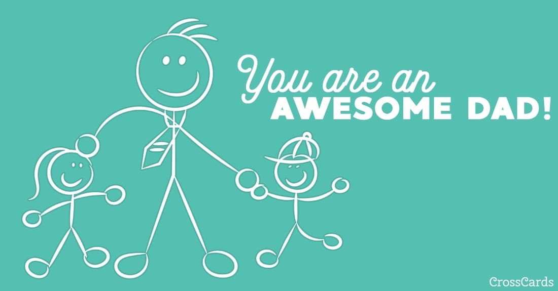 Awesome Dad ecard, online card