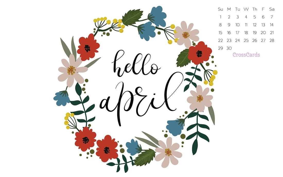 April 2018 - Hello April mobile phone wallpaper