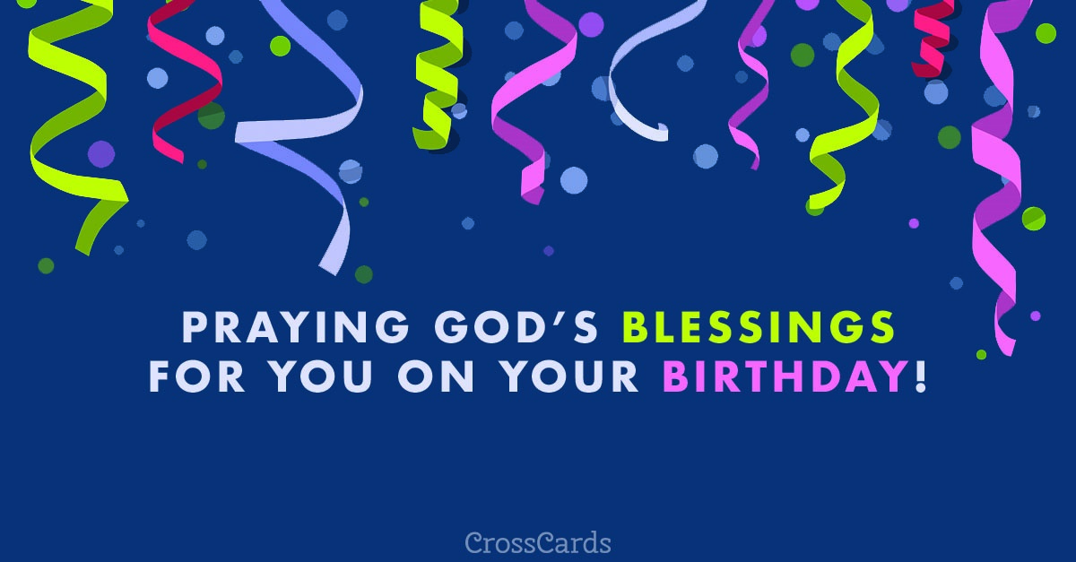 Bençãos de aniversário ecard, cartão online