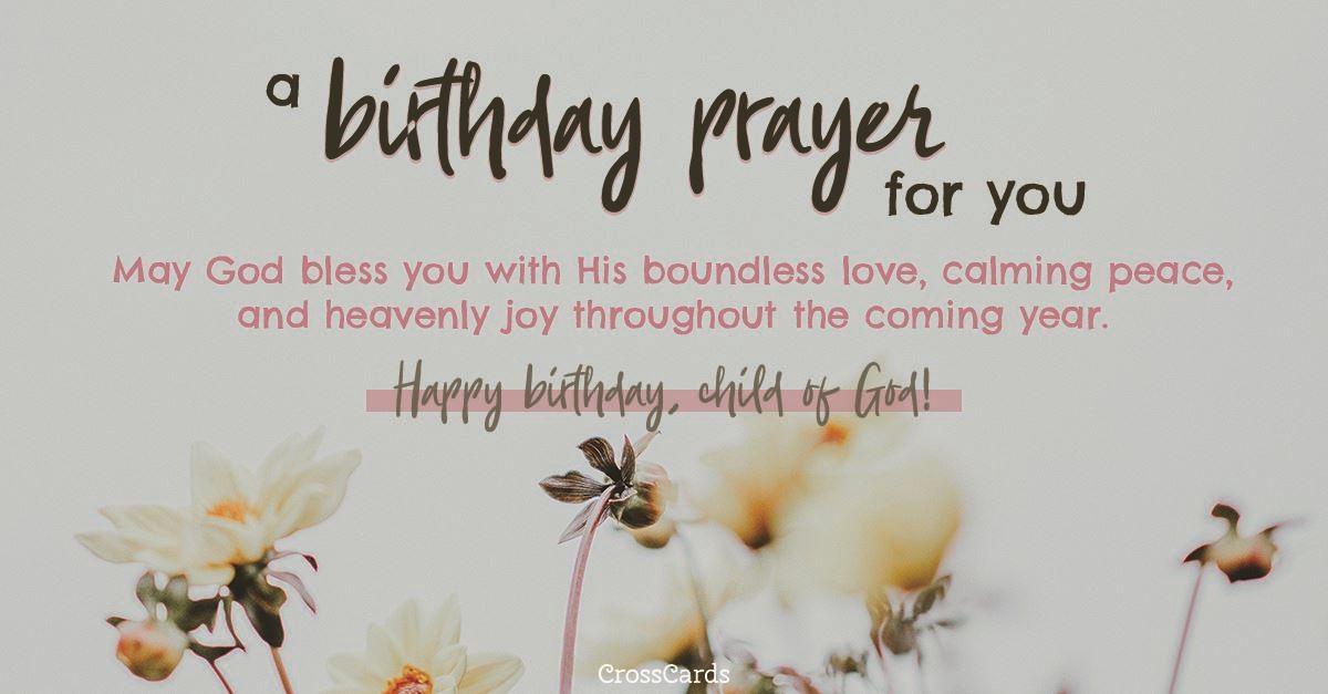 A Birthday Prayer ecard, online card