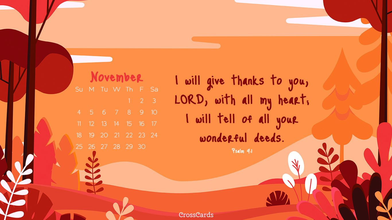november-2018-orange-sky-desktop-calendar-free-november-wallpaper