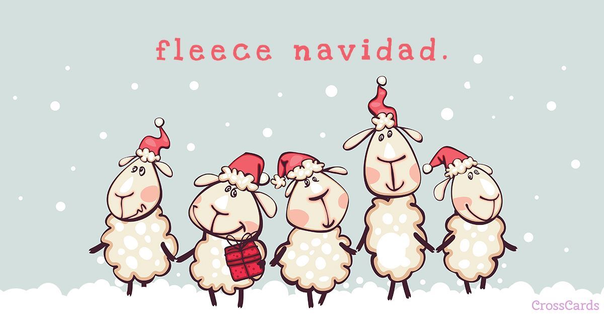 Fleece Navidad ecard, online card