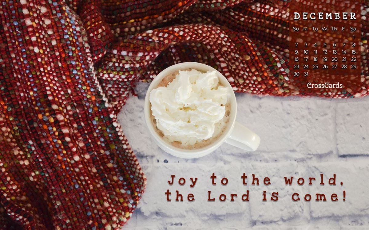 December 2018 - Joy to the World mobile phone wallpaper