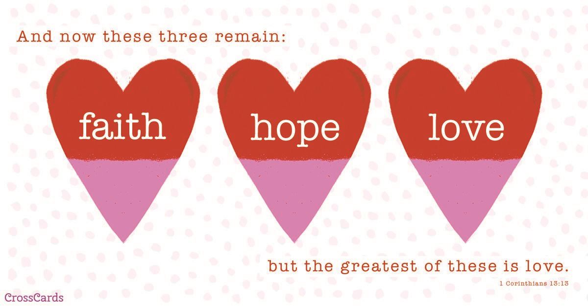 Faith, Hope, Love ecard, online card