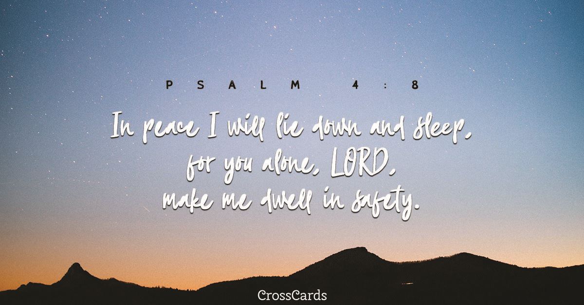 Psalm 4:8 ecard, online card
