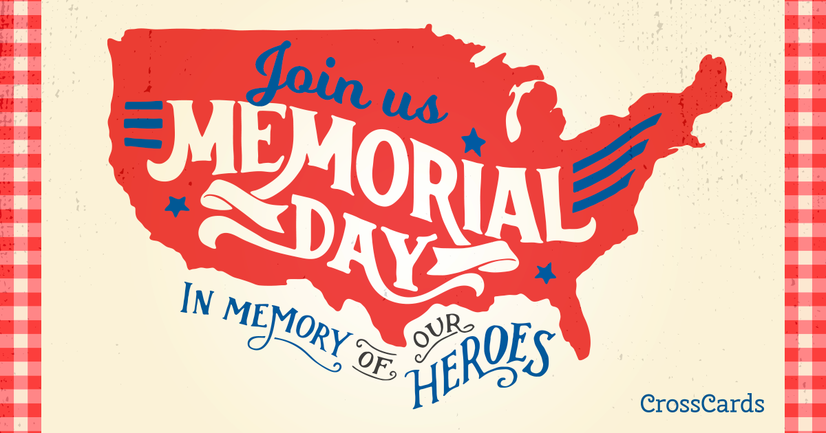 Memorial Day heroes ecard, online card