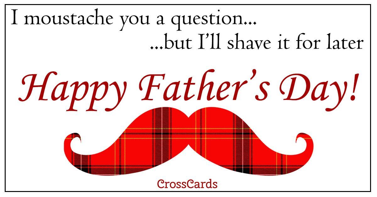 Father's Day moustache ecard, online card
