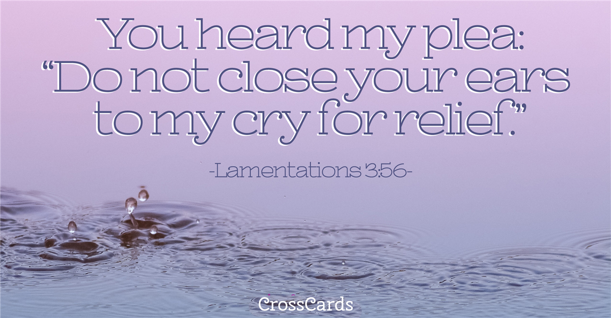 Lamentations 3:56 ecard, online card