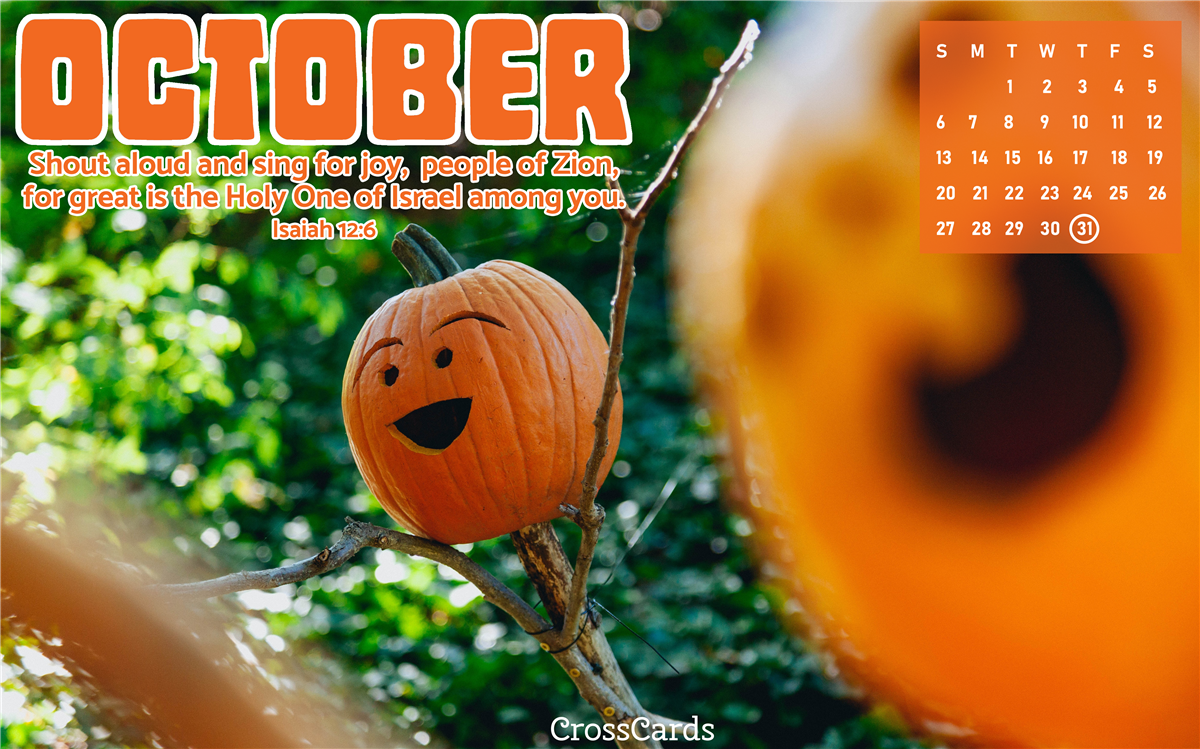 October 2019 - Pumpkin mobile phone wallpaper