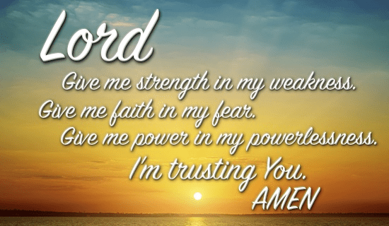 daily prayer for strength