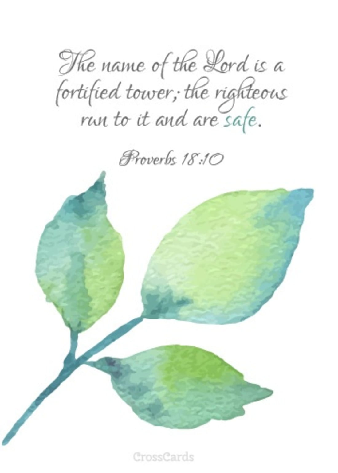 The Name of the Lord is a Fortified Tower - Printable 