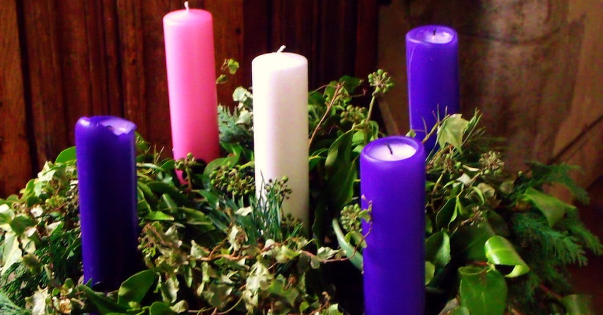 advent wreath and candles