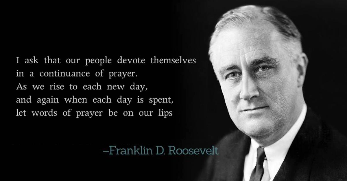 Franklin D Roosevelt quote