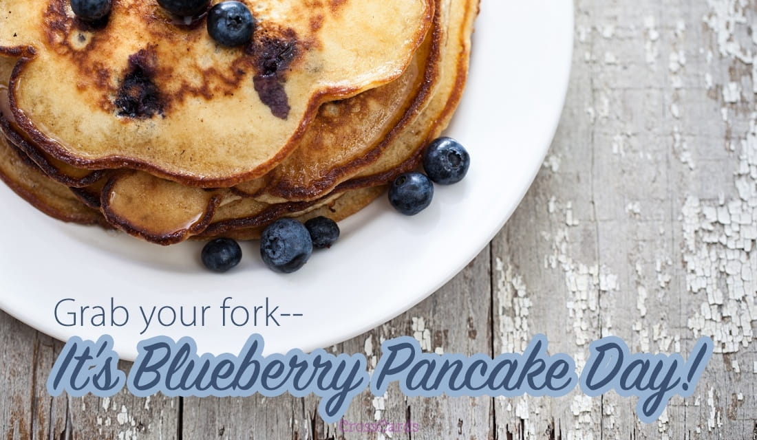 Happy Blueberry Pancake Day (1/28) ecard, online card