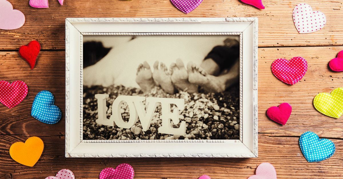 5. Make a DIY "I love you because" picture frame.