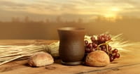 3. This remembrance uses tangible elements: bread and wine.