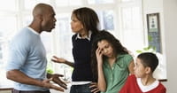 4. Don't let the kids see you and your spouse argue.