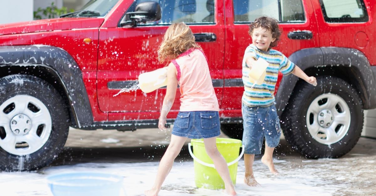 1. Wash the car.