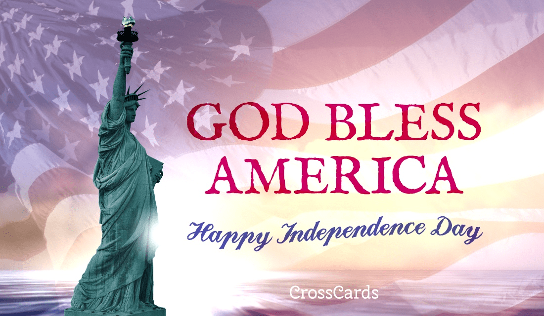 God Bless America ecard, online card