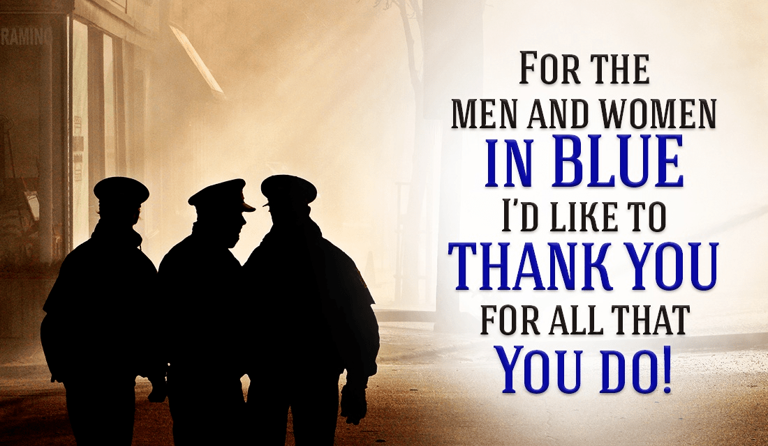 To Our Men and Women in Blue - Thank You!  ecard, online card
