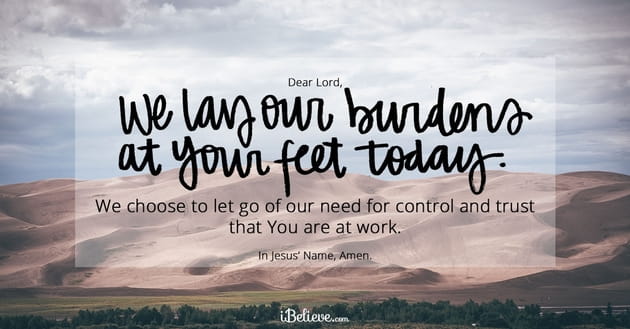 A Prayer Of Release To God For What We Cannot Control