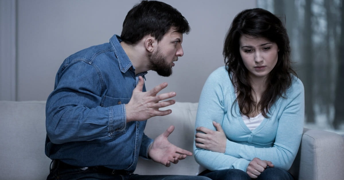 3. Blaming or making you responsible for his problems.