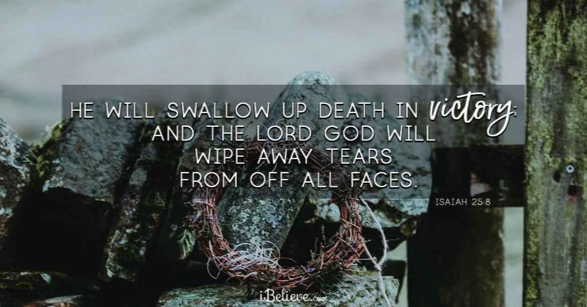 Easter Bible Verses & Scripture - "...God will wipe away tears..."