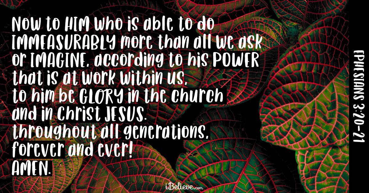 5. Believe that He is able: