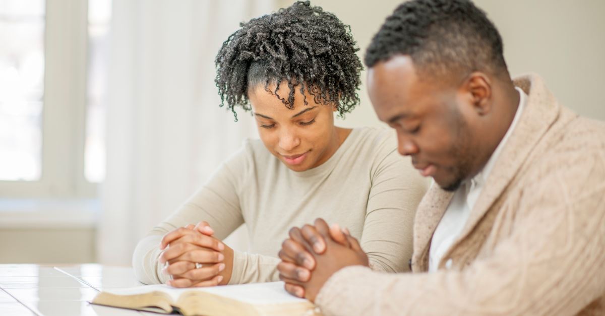 african american couple praying together, what your marriage needs