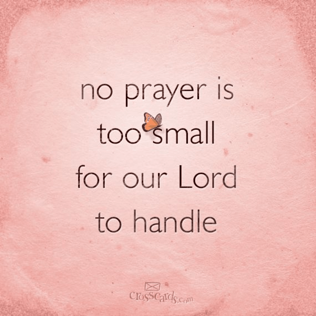 No Prayer is Too Small for Our Lord to Handle - Your Daily Verse